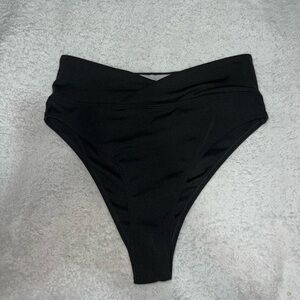 Black High-Waisted Bikini Bottom